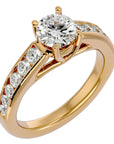 Inel de Logodnă din Aur 14k cu Diamante Naturale Solitaire Etern Pavé de 1.57 ct din 14k Aur Galben - Castelo.ro