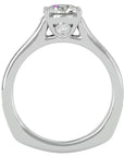Inel de Logodnă cu Moissanite Solitaire Etern Pavé de 1.95 ct din Platina - Castelo.ro