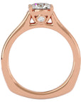 Inel de Logodnă cu Moissanite Solitaire Etern Pavé de 1.95 ct din 18k Aur Roz - Castelo.ro