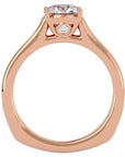 Inel de Logodnă cu Moissanite Solitaire Etern Pavé de 1.95 ct din 18k Aur Roz - Castelo.ro