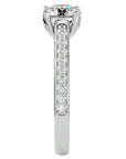 Inel de Logodnă din Aur 14k cu Diamante Create în Laborator Solitaire Etern Pavé de 1.95 ct din 14k Aur Alb - Castelo.ro