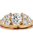 Inel de Logodnă din Aur 14k cu Trio de Diamante Naturale Solitaire Etern de 1.75 ct din 14k Aur Galben - Castelo.ro