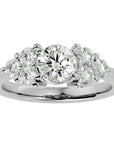 Inel de Logodnă cu Trio de Diamante Create în Laborator Solitaire Etern de 1.75 ct din Platina - Castelo.ro