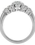 Inel de Logodnă cu Trio de Moissanite Solitaire Etern de 1.75 ct din Platina - Castelo.ro