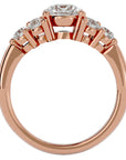 Inel de Logodnă cu Trio de Diamante Create în Laborator Solitaire Etern de 1.75 ct din 18k Aur Roz - Castelo.ro