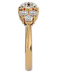 Inel de Logodnă din Aur 14k cu Trio de Diamante Create în Laborator Solitaire Etern de 1.75 ct din 14k Aur Galben - Castelo.ro