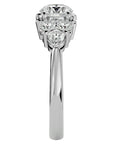 Inel de Logodnă cu Trio de Diamante Create în Laborator Solitaire Etern de 1.75 ct din Platina - Castelo.ro
