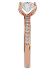 Inel de Logodnă din Aur 14k cu Diamante Naturale Solitaire Etern Pavé de 1.47 ct din 14k Aur Roz - Castelo.ro