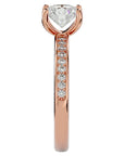 Inel de Logodnă din Aur 14k cu Diamante Naturale Solitaire Etern Pavé de 1.47 ct din 14k Aur Roz - Castelo.ro