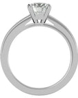 Inel de Logodnă din Aur 14k cu Diamante Create în Laborator Solitaire Etern Pavé de 0.95 ct din 14k Aur Alb - Castelo.ro