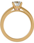 Inel de Logodnă din Aur 14k cu Moissanite Solitaire Etern Pavé de 0.95 ct din 14k Aur Galben - Castelo.ro