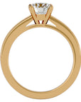 Inel de Logodnă cu Moissanite Solitaire Etern Pavé de 0.95 ct din 18k Aur Galben - Castelo.ro