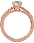 Inel de Logodnă cu Moissanite Solitaire Etern Pavé de 0.95 ct din 18k Aur Roz - Castelo.ro