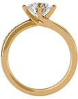 Inel de Logodnă din Aur 14k cu Diamante Naturale Solitaire Etern Pavé de 1.15 ct din 14k Aur Galben - Castelo.ro