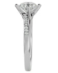 Inel de Logodnă din Aur 14k cu Diamante Naturale Solitaire Etern Pavé de 1.15 ct din 14k Aur Alb - Castelo.ro