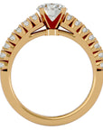 Inel de Logodnă din Aur 14k cu Diamante Naturale Solitaire Etern Pavé de 1.12 ct din 14k Aur Galben - Castelo.ro