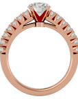 Inel de Logodnă din Aur 14k cu Diamante Naturale Solitaire Etern Pavé de 1.12 ct din 14k Aur Roz - Castelo.ro
