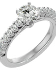 Inel de Logodnă din Aur 14k cu Diamante Create în Laborator Solitaire Etern Pavé de 1.12 ct din 14k Aur Alb - Castelo.ro