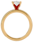 Inel de Logodnă cu Diamante Create în Laborator Solitaire Etern Pavé de 0.97 ct din 18k Aur Galben - Castelo.ro