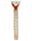 Inel de Logodnă din Aur 14k cu Diamante Create în Laborator Solitaire Etern Pavé de 0.97 ct din 14k Aur Galben - Castelo.ro