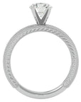 Inel de Logodnă din Aur 14k cu Diamante Create în Laborator Solitaire Etern Pavé de 0.96 ct din 14k Aur Alb - Castelo.ro