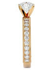 Inel de Logodnă din Aur 14k cu Diamante Create în Laborator Solitaire Etern Pavé de 0.96 ct din 14k Aur Galben - Castelo.ro