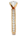 Inel de Logodnă din Aur 14k cu Diamante Naturale Solitaire Etern Pavé de 0.96 ct din 14k Aur Galben - Castelo.ro