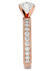 Inel de Logodnă cu Diamante Naturale Solitaire Etern Pavé de 0.96 ct din 18k Aur Roz - Castelo.ro