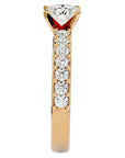 Inel de Logodnă cu Moissanite Solitaire Etern Pavé de 2.53 ct din 18k Aur Galben - Castelo.ro