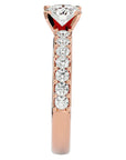 Inel de Logodnă din Aur 14k cu Moissanite Solitaire Etern Pavé de 2.53 ct din 14k Aur Roz - Castelo.ro