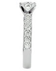 Inel de Logodnă cu Moissanite Solitaire Etern Pavé de 2.53 ct din Platina - Castelo.ro