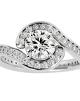 Inel de Logodnă Toscana Pavé cu Diamante Naturale de 1.64 ct din Platina - Castelo.ro