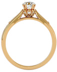 Inel de Logodnă cu Diamante Naturale Solitaire Etern Pavé de 0.77 ct din 18k Aur Galben - Castelo.ro