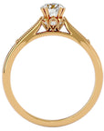 Inel de Logodnă cu Moissanite Solitaire Etern Pavé de 0.77 ct din 18k Aur Galben - Castelo.ro
