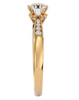 Inel de Logodnă cu Diamante Naturale Solitaire Etern Pavé de 0.77 ct din 18k Aur Galben - Castelo.ro