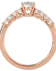 Inel De Logodnă Voile de Brume din Aur 14k cu Diamante Create în Laborator Pavé de 0.72 ct din 14k Aur Roz - Castelo.ro