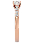 Inel De Logodnă Voile de Brume din Aur 14k cu Diamante Create în Laborator Pavé de 0.72 ct din 14k Aur Roz - Castelo.ro