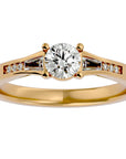 Inel De Logodnă Estee L'Arye cu Moissanite Pavé de 0.90 ct din 18k Aur Galben - Castelo.ro