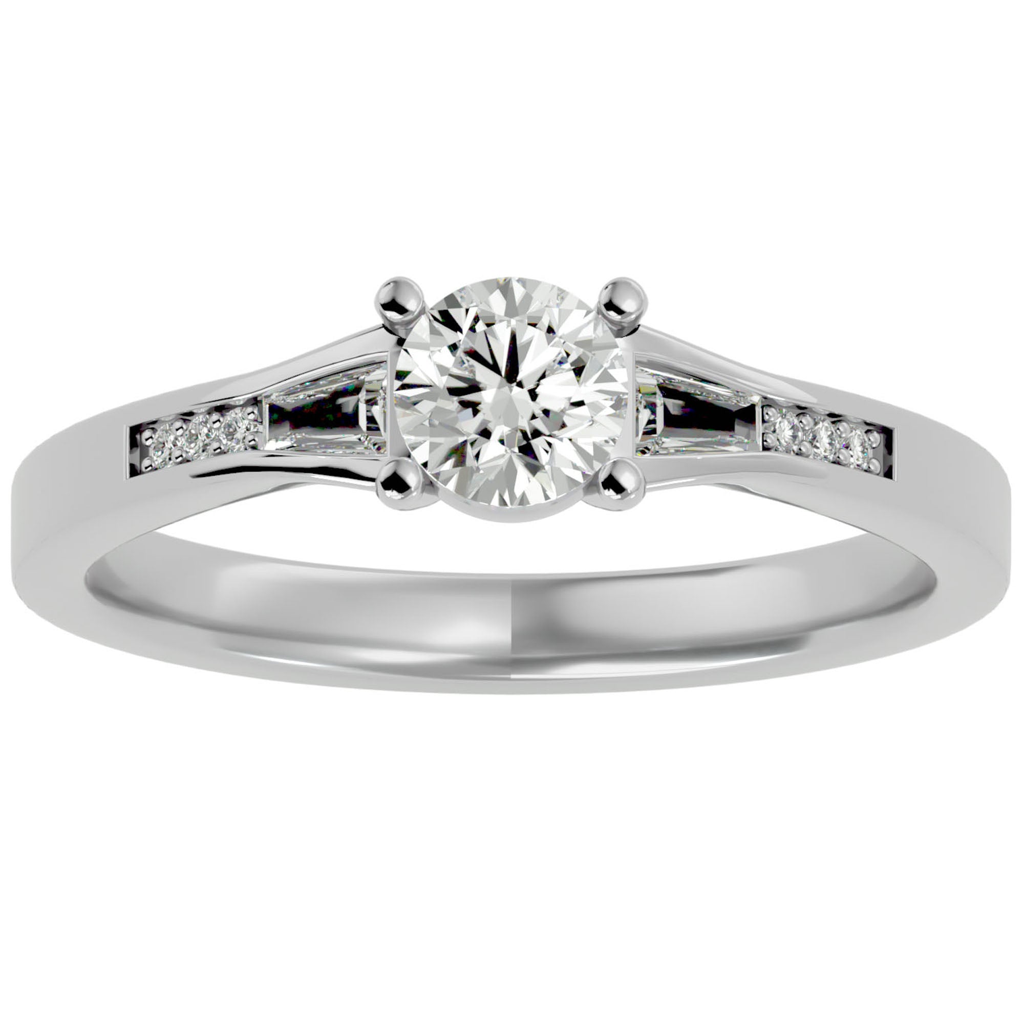 Inel De Logodnă Estee L'Arye cu Moissanite Pavé de 0.90 ct din Platina - Castelo.ro