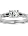 Inel De Logodnă Estee L'Arye cu Moissanite Pavé de 0.90 ct din Platina - Castelo.ro