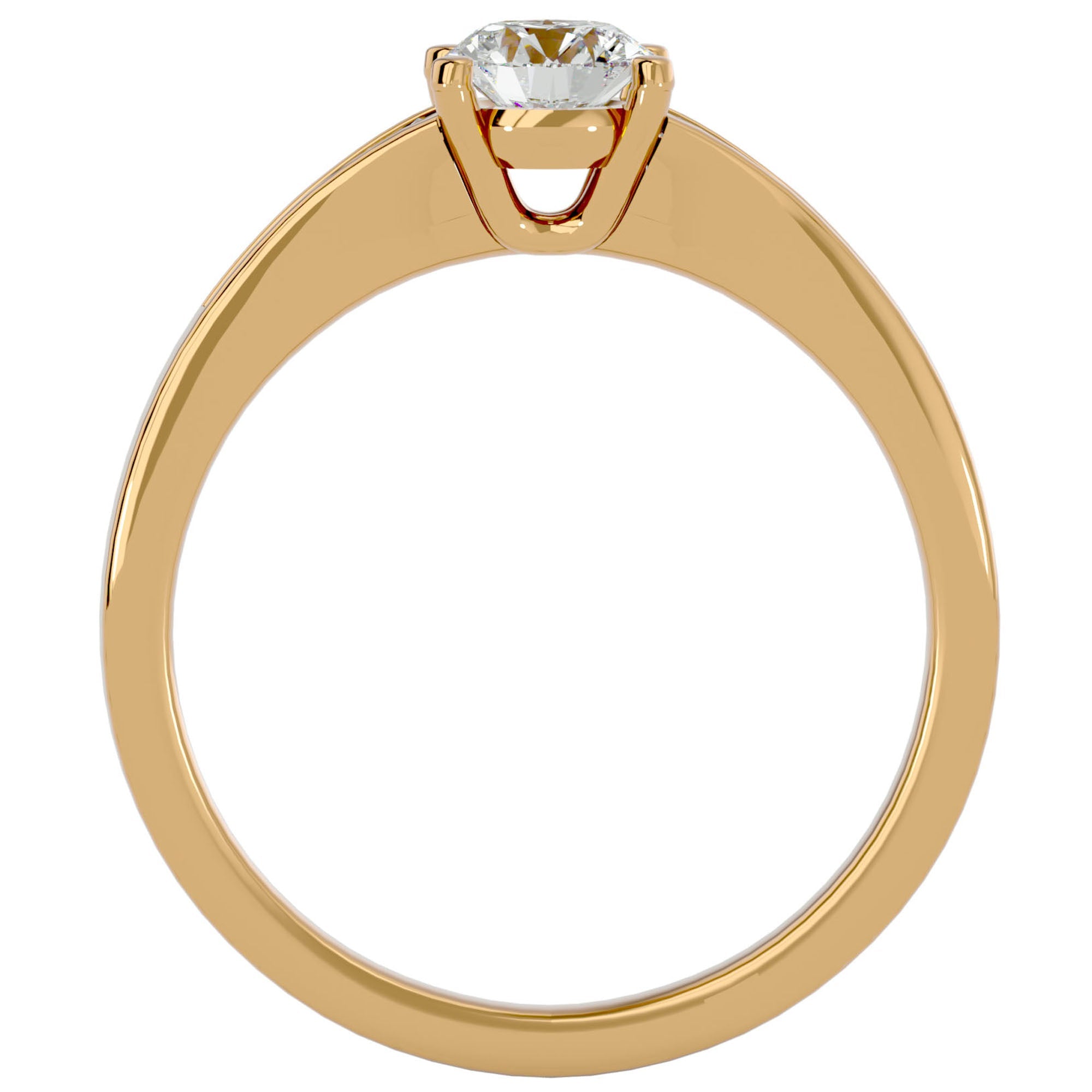 Inel De Logodnă Estee L'Arye cu Moissanite Pavé de 0.90 ct din 18k Aur Galben - Castelo.ro