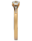 Inel De Logodnă Estee L'Arye cu Moissanite Pavé de 0.90 ct din 18k Aur Galben - Castelo.ro