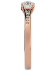 Inel De Logodnă Estee L'Arye cu Moissanite Pavé de 0.90 ct din 18k Aur Roz - Castelo.ro
