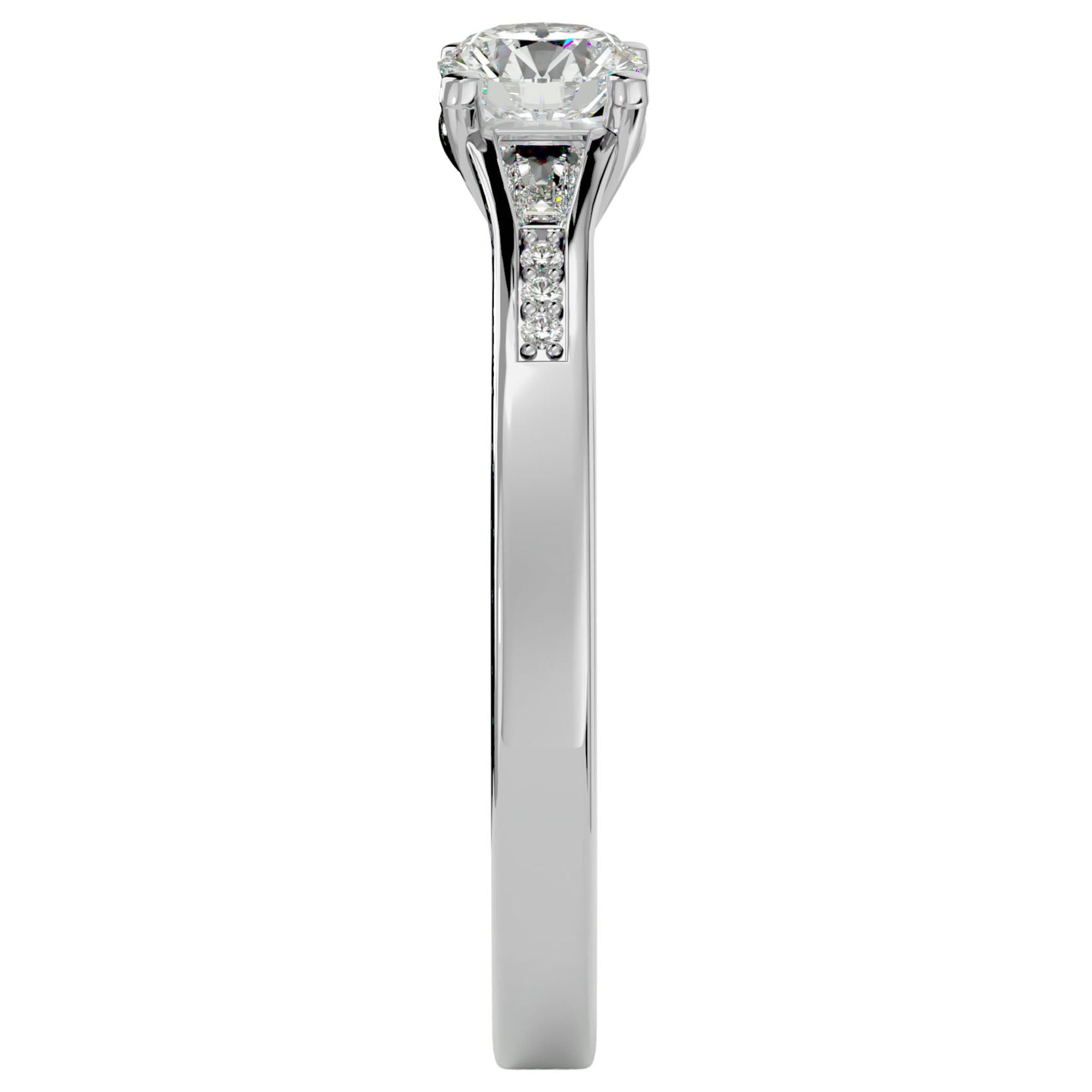 Inel De Logodnă Estee L'Arye cu Moissanite Pavé de 0.90 ct din Platina - Castelo.ro