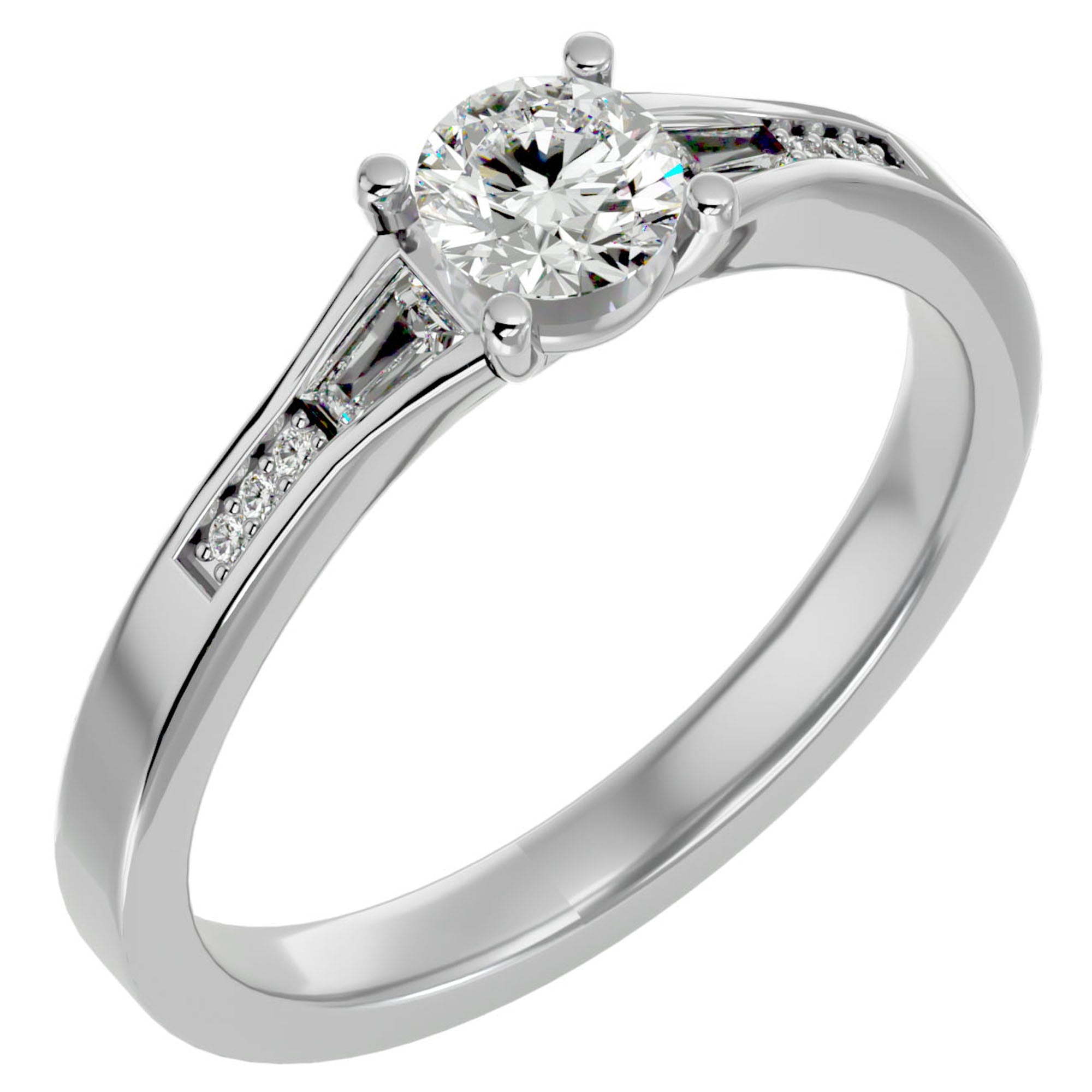 Inel De Logodnă Estee L'Arye cu Moissanite Pavé de 0.90 ct din Platina - Castelo.ro
