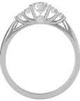 Inel De Logodnă Elysee din Aur 14k cu Moissanite Pavé De 0.69 ct din 14k Aur Alb - Castelo.ro