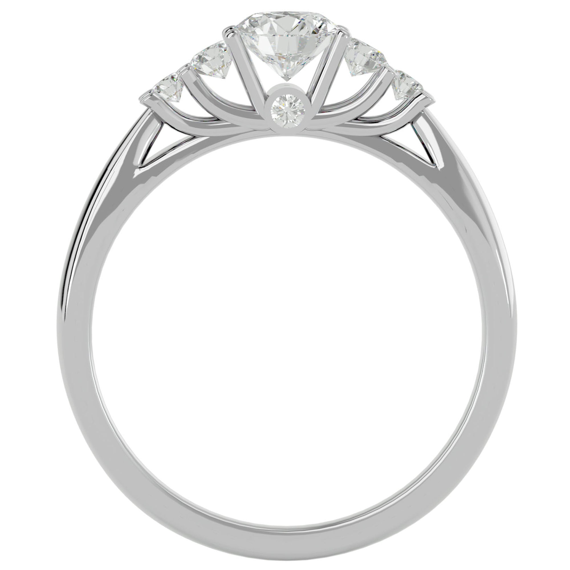Inel De Logodnă Elysee cu Diamante Create în Laborator Pavé De 0.69 ct din Platina - Castelo.ro