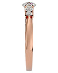 Inel De Logodnă Elysee din Aur 14k cu Moissanite Pavé De 0.69 ct din 14k Aur Roz - Castelo.ro