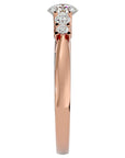 Inel De Logodnă Elysee din Aur 14k cu Moissanite Pavé De 0.69 ct din 14k Aur Roz - Castelo.ro