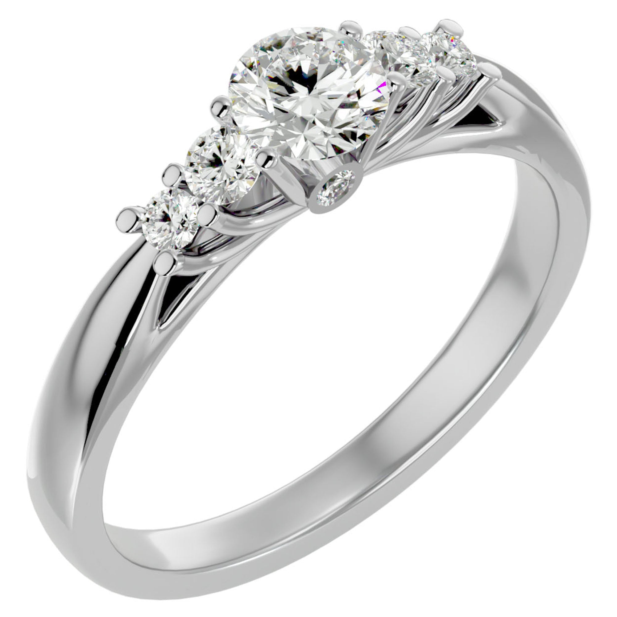 Inel De Logodnă Elysee cu Diamante Create în Laborator Pavé De 0.69 ct din Platina - Castelo.ro